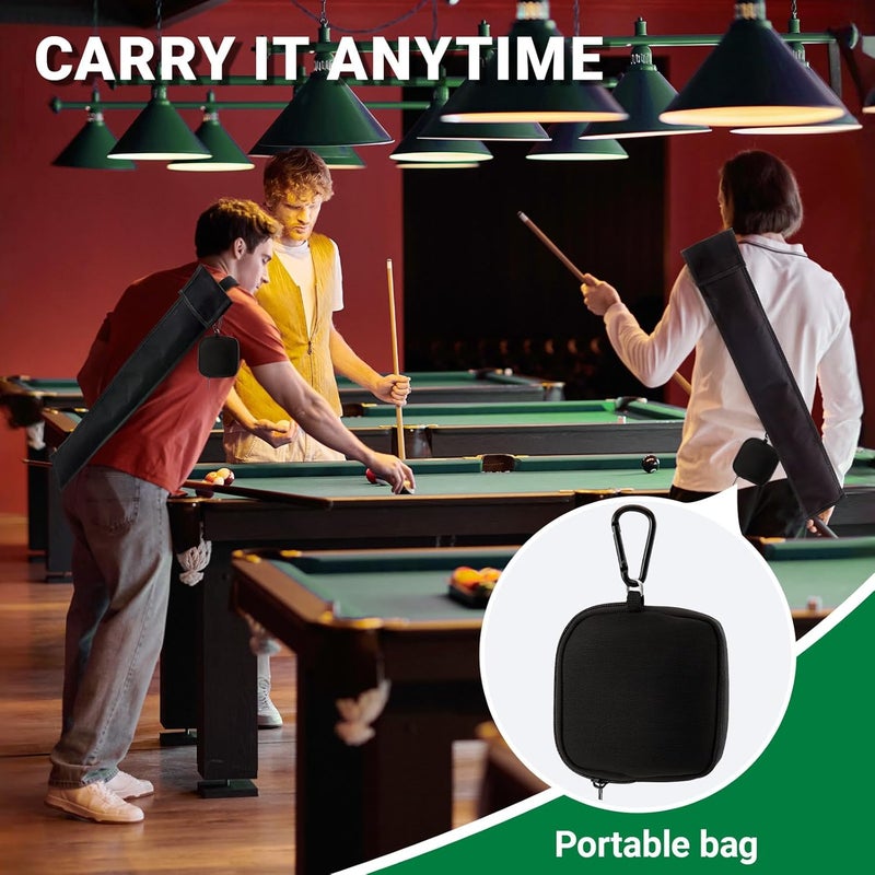 Sosation Pool Cue Case 2 x 2, Pool Stick Case for Holding 2 Butts & 2 Shafts, with Mini Zipper Storage Pouch, 32" Long Black Soft Billiard Cue Bag for Men and Women - Image 4